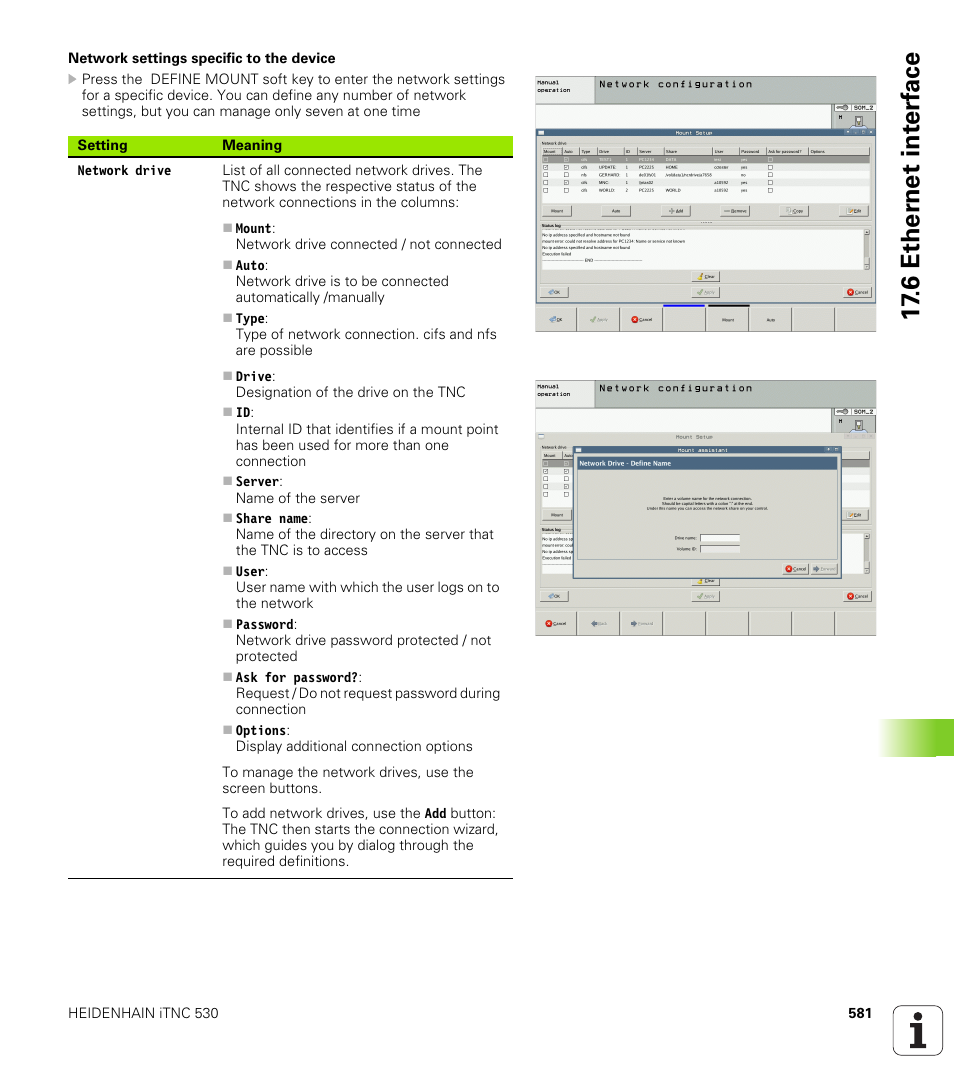 6 ether n et int e rf ace | HEIDENHAIN iTNC 530 (60642x-03) ISO programming User Manual | Page 581 / 656