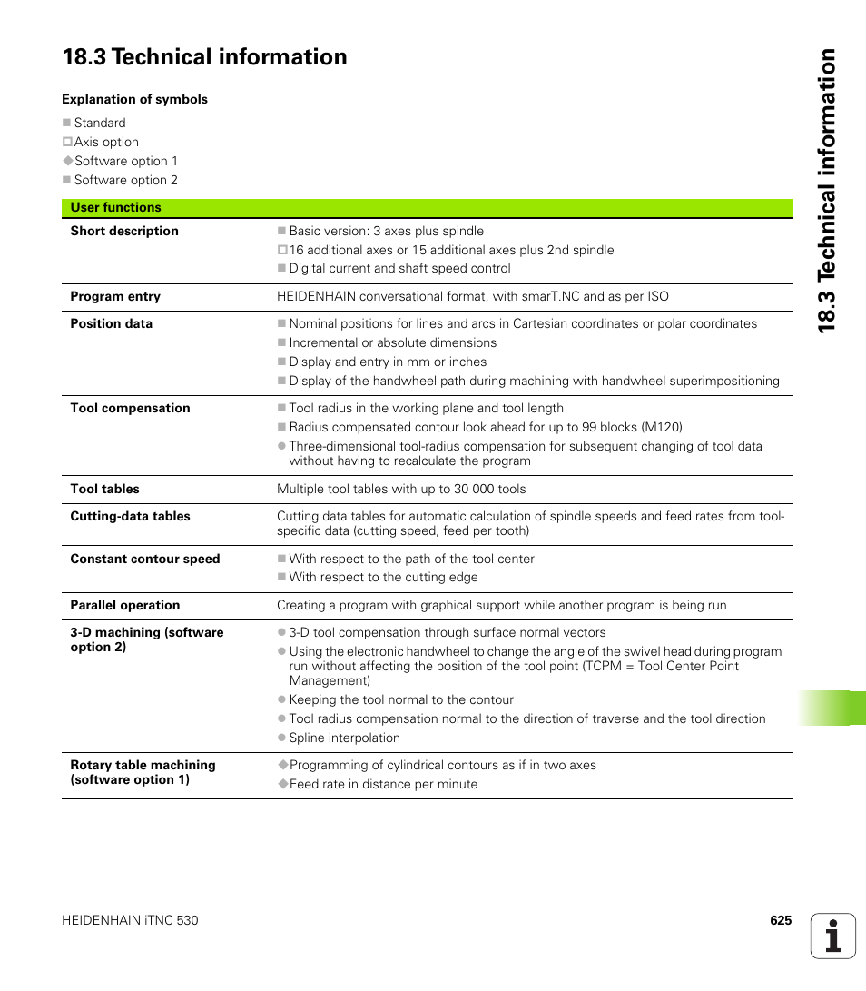 3 technical information | HEIDENHAIN iTNC 530 (60642x-03) ISO programming User Manual | Page 625 / 656