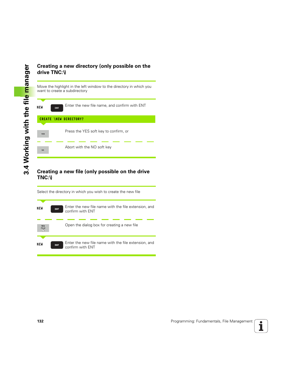 4 w o rk ing with the file manag e r | HEIDENHAIN iTNC 530 (60642x-04) User Manual | Page 132 / 747