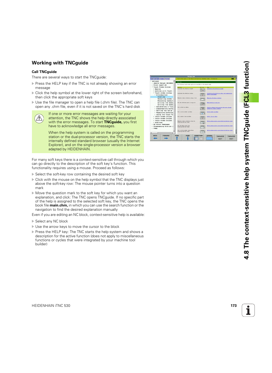 Working with tncguide | HEIDENHAIN iTNC 530 (60642x-04) User Manual | Page 173 / 747