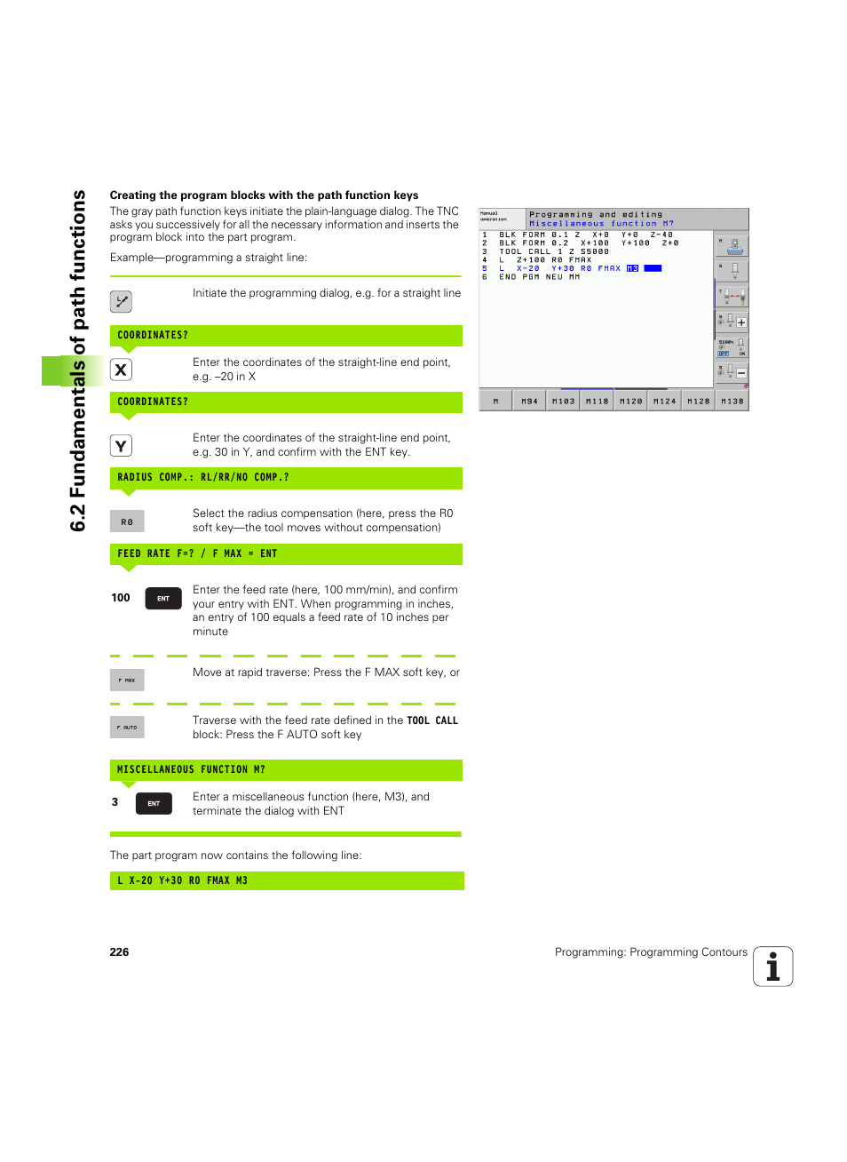 2 f undamentals of path functions | HEIDENHAIN iTNC 530 (60642x-04) User Manual | Page 226 / 747