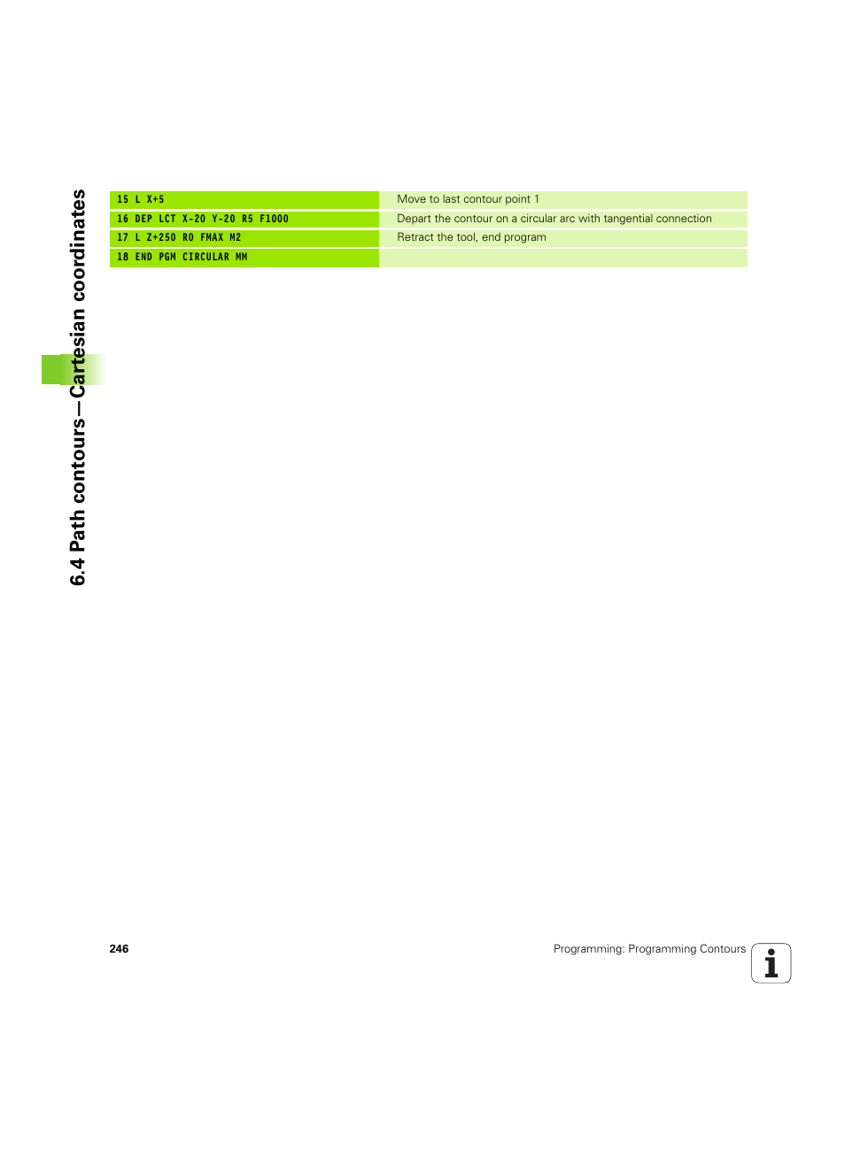 4 p a th cont ours—car te sian coor dinat e s | HEIDENHAIN iTNC 530 (60642x-04) User Manual | Page 246 / 747