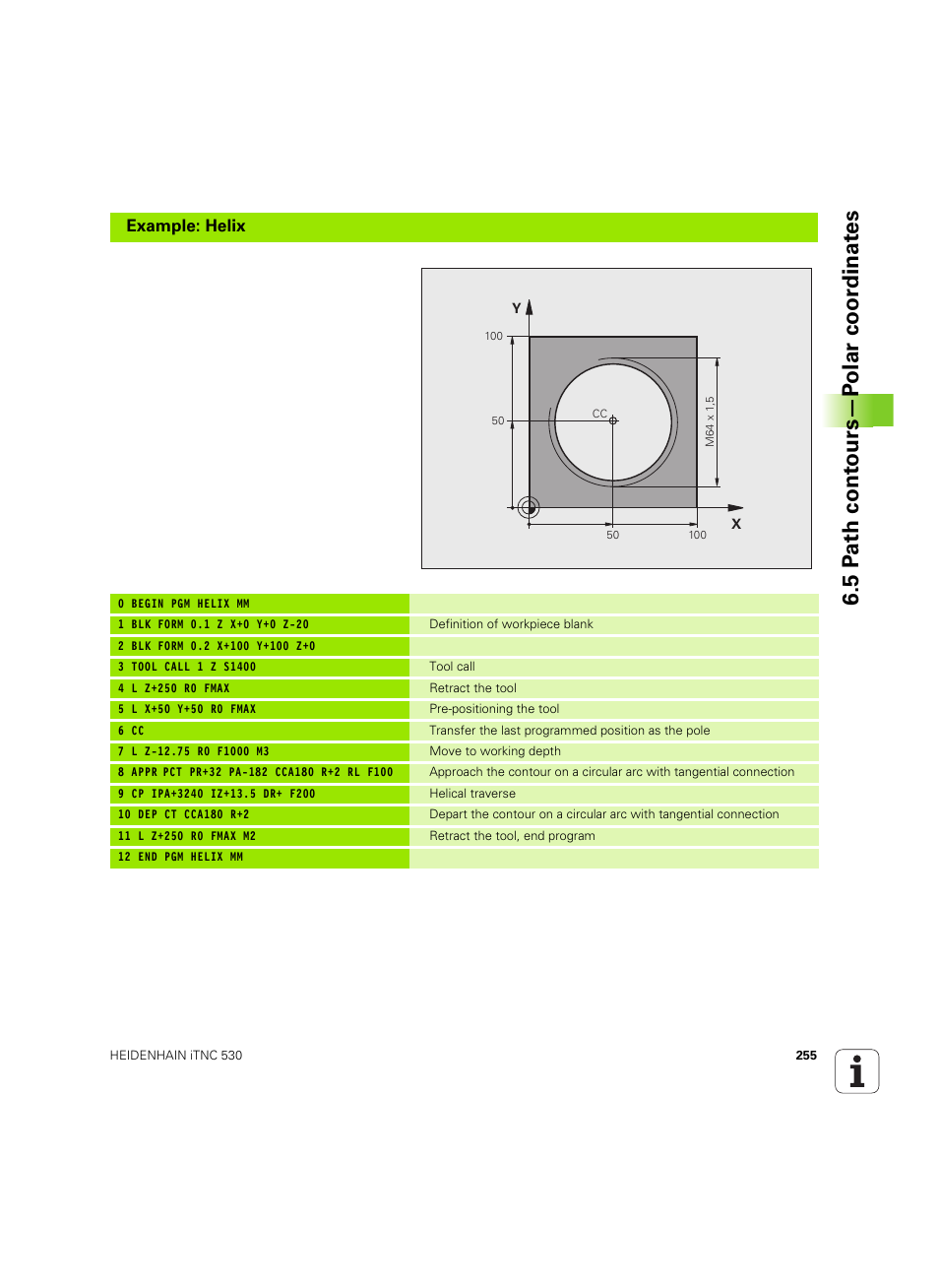 5 p a th cont ours—p olar coor dinat e s | HEIDENHAIN iTNC 530 (60642x-04) User Manual | Page 255 / 747