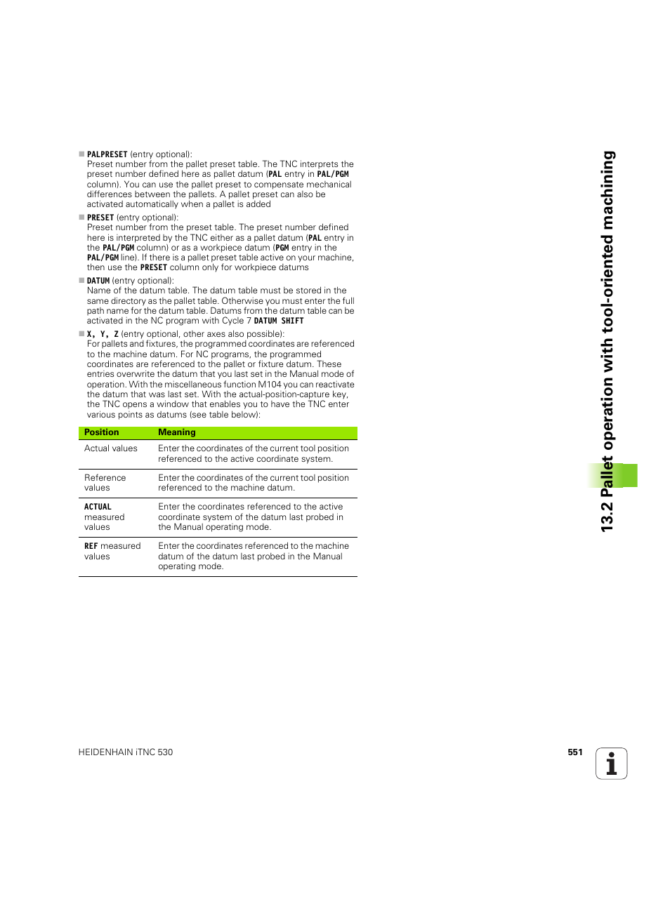 HEIDENHAIN iTNC 530 (60642x-04) User Manual | Page 551 / 747
