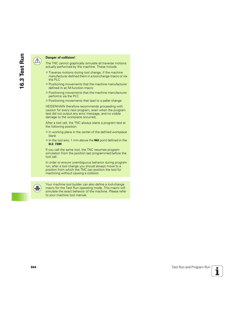 3 t est run | HEIDENHAIN iTNC 530 (60642x-04) User Manual | Page 644 / 747