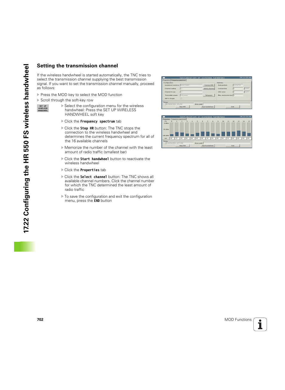 Setting the transmission channel | HEIDENHAIN iTNC 530 (60642x-04) User Manual | Page 702 / 747