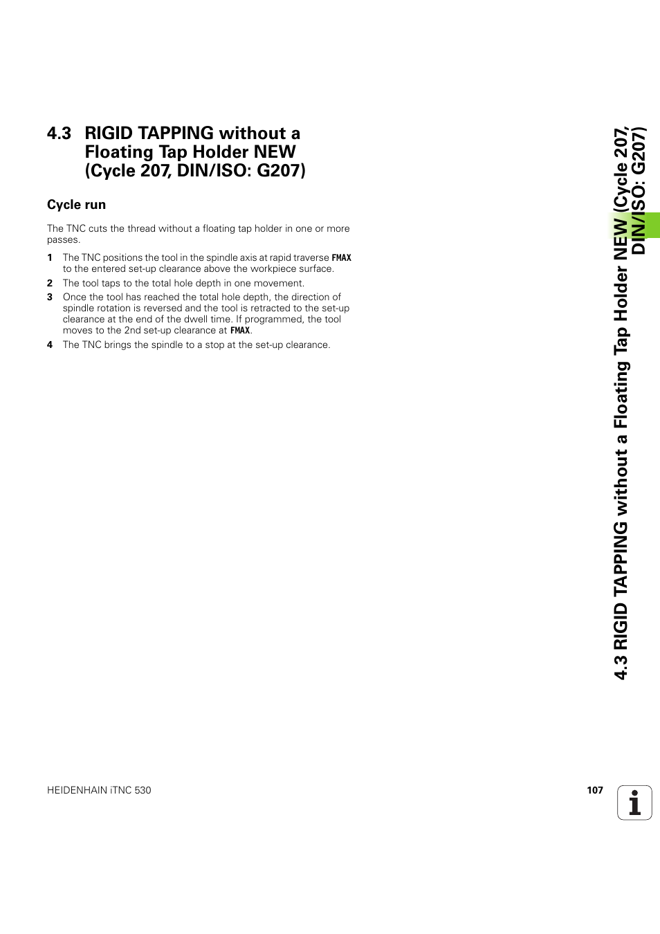 Cycle run, Seite 107 | HEIDENHAIN iTNC 530 (60642x-04) Cycle programming User Manual | Page 107 / 529