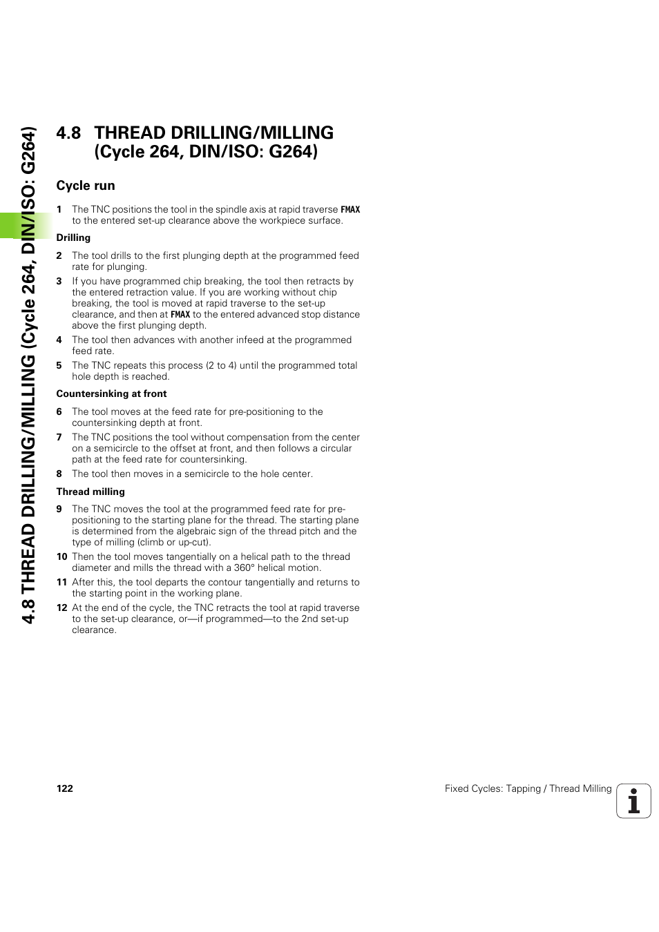 Cycle run, Seite 122 | HEIDENHAIN iTNC 530 (60642x-04) Cycle programming User Manual | Page 122 / 529