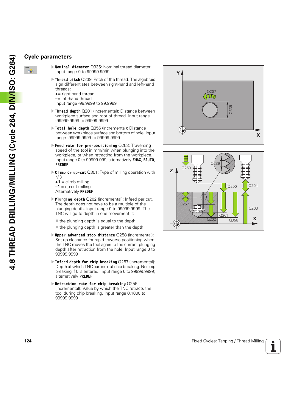 Cycle parameters | HEIDENHAIN iTNC 530 (60642x-04) Cycle programming User Manual | Page 124 / 529