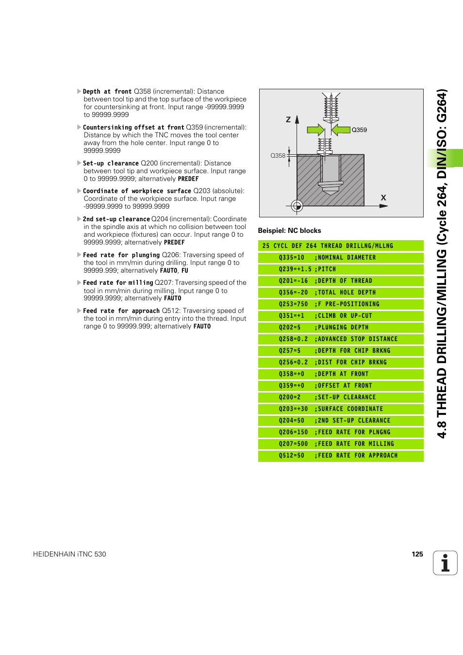 HEIDENHAIN iTNC 530 (60642x-04) Cycle programming User Manual | Page 125 / 529