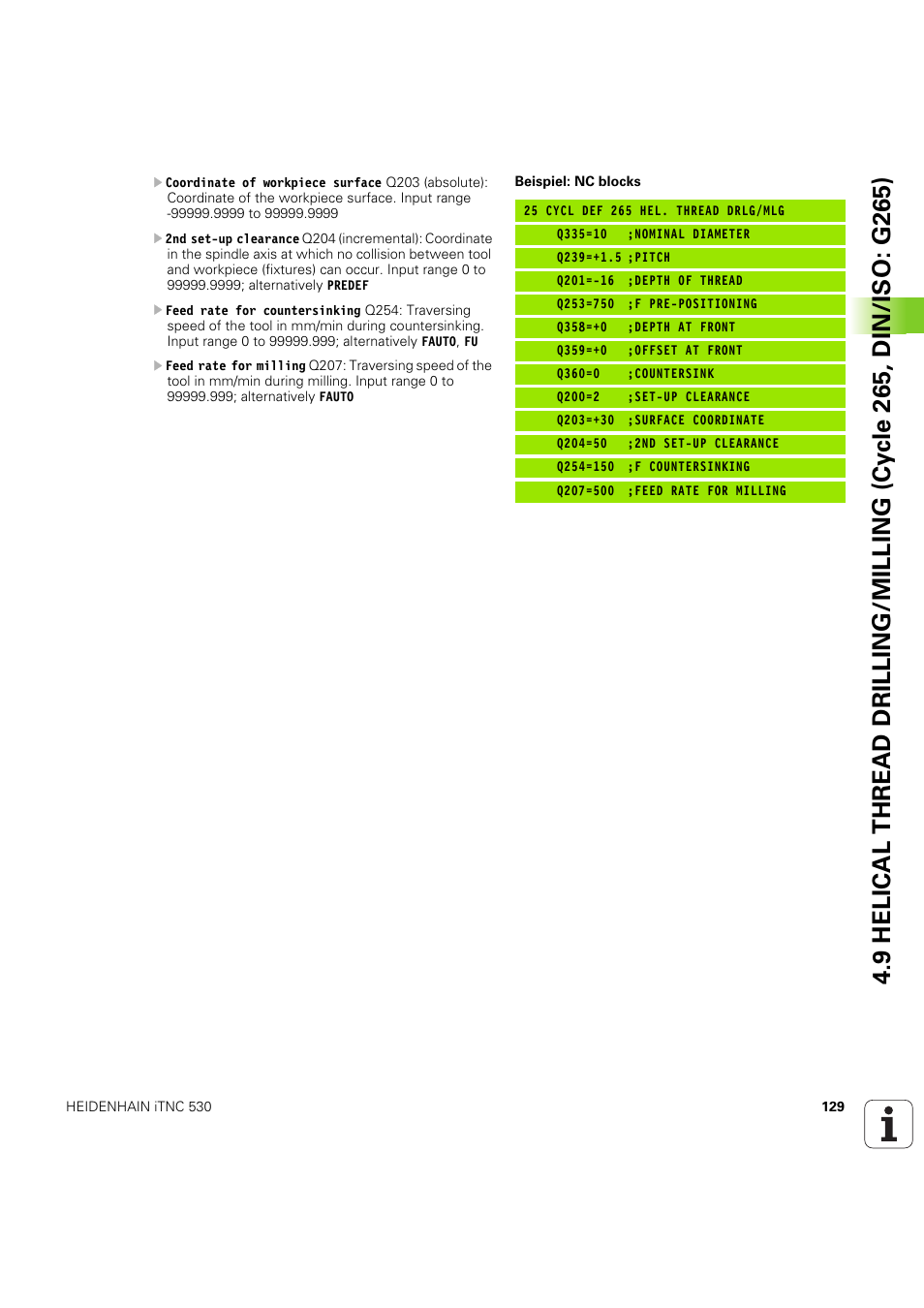 HEIDENHAIN iTNC 530 (60642x-04) Cycle programming User Manual | Page 129 / 529