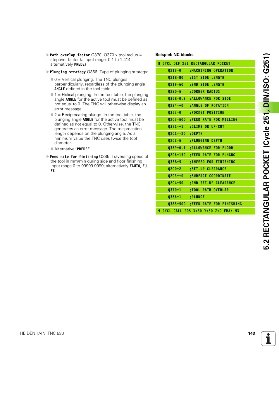 HEIDENHAIN iTNC 530 (60642x-04) Cycle programming User Manual | Page 143 / 529