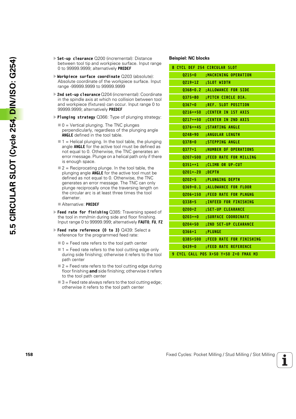 HEIDENHAIN iTNC 530 (60642x-04) Cycle programming User Manual | Page 158 / 529