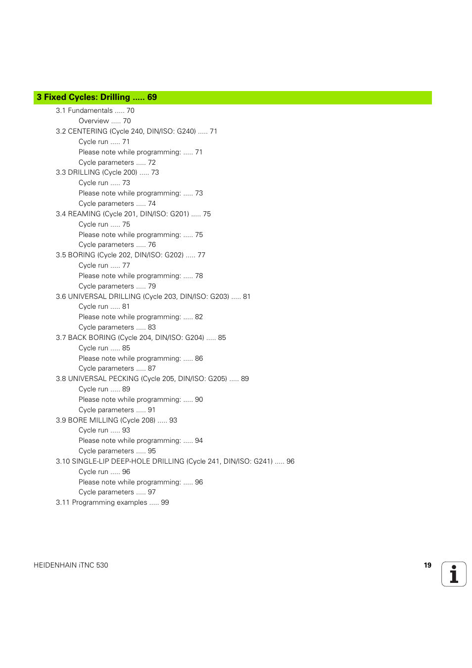 HEIDENHAIN iTNC 530 (60642x-04) Cycle programming User Manual | Page 19 / 529