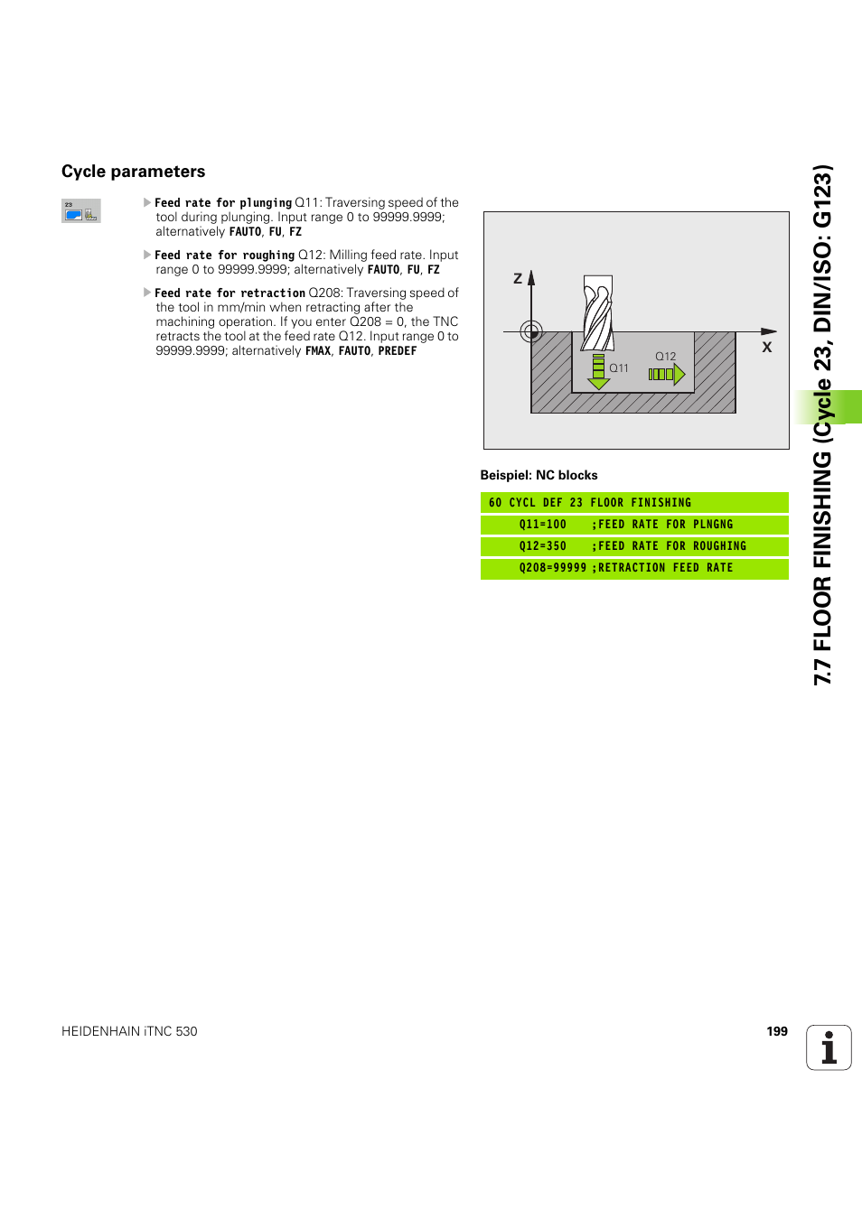 Cycle parameters | HEIDENHAIN iTNC 530 (60642x-04) Cycle programming User Manual | Page 199 / 529
