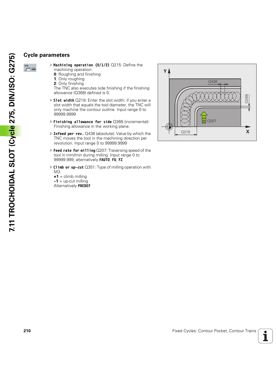 Cycle parameters | HEIDENHAIN iTNC 530 (60642x-04) Cycle programming User Manual | Page 210 / 529
