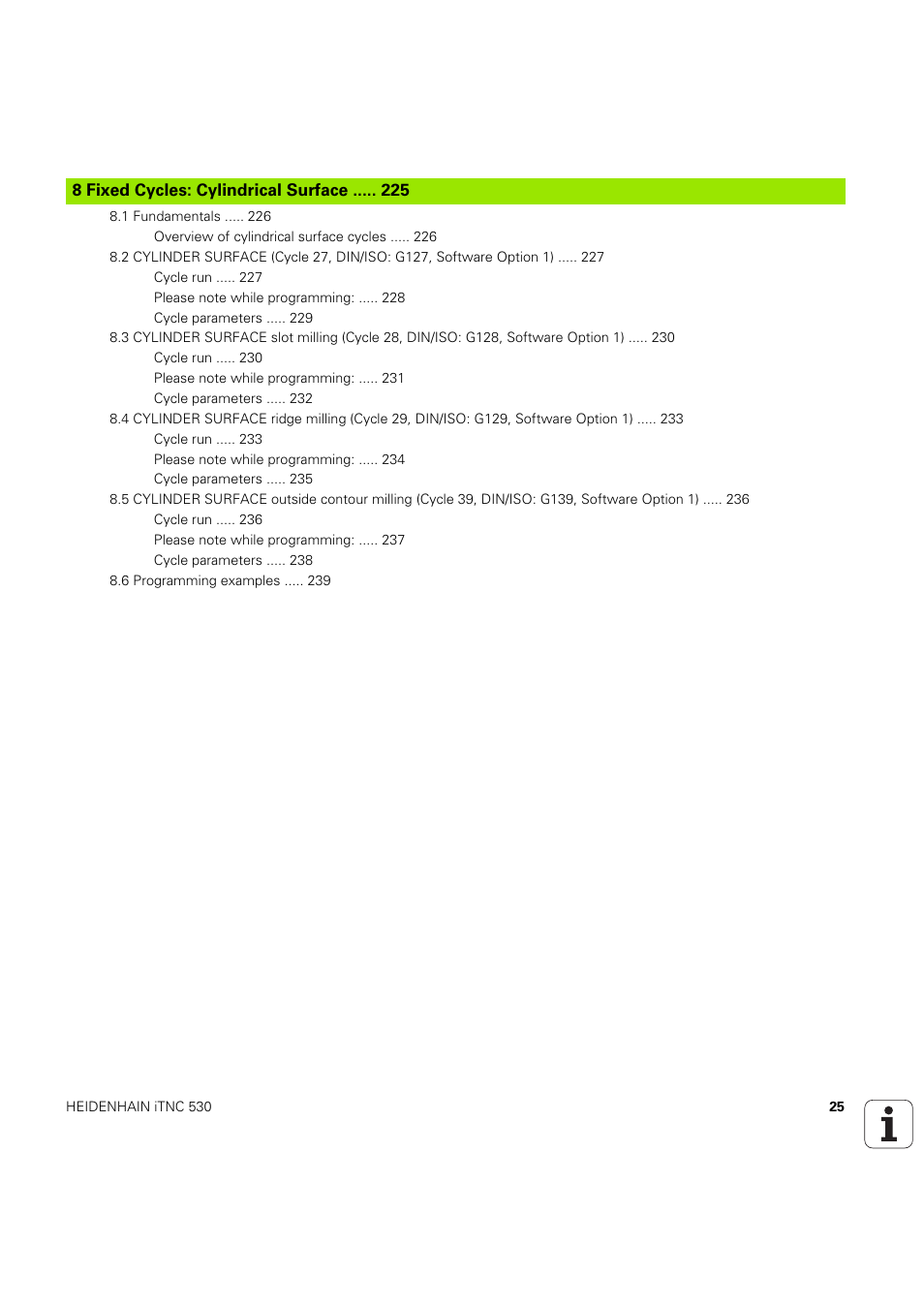 HEIDENHAIN iTNC 530 (60642x-04) Cycle programming User Manual | Page 25 / 529