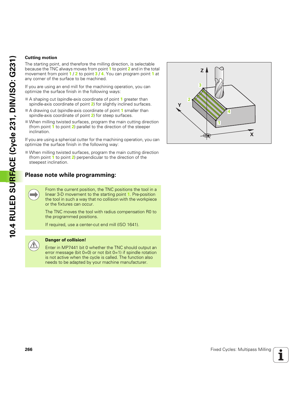 Please note while programming | HEIDENHAIN iTNC 530 (60642x-04) Cycle programming User Manual | Page 266 / 529