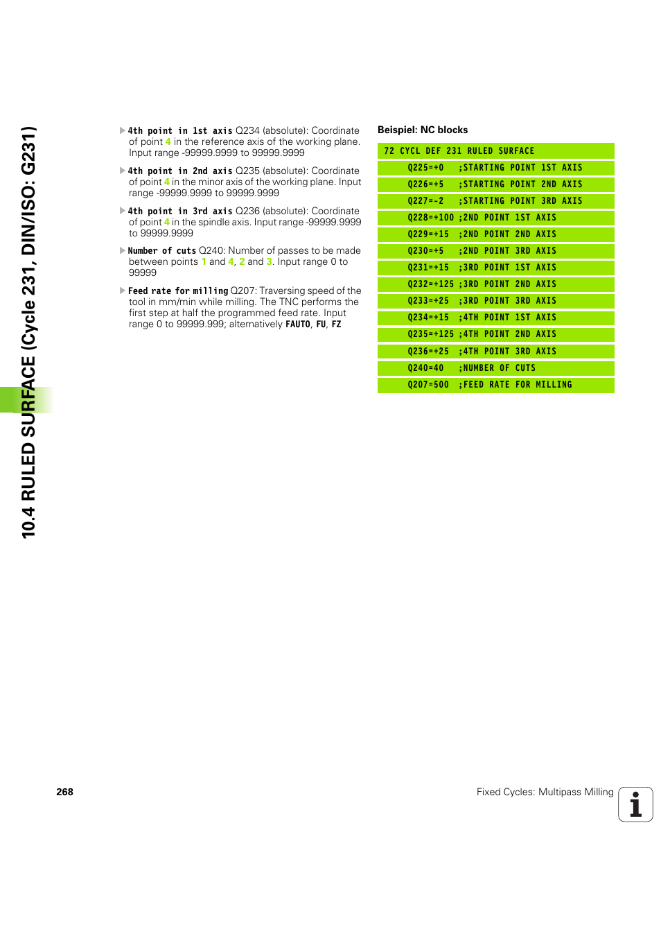 HEIDENHAIN iTNC 530 (60642x-04) Cycle programming User Manual | Page 268 / 529
