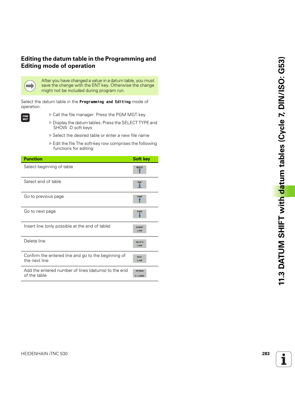 HEIDENHAIN iTNC 530 (60642x-04) Cycle programming User Manual | Page 283 / 529