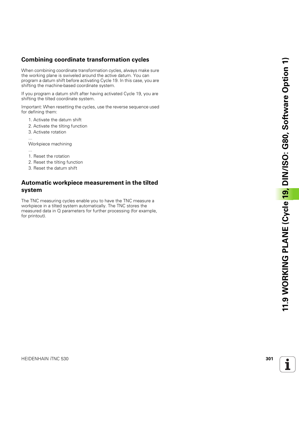 Combining coordinate transformation cycles | HEIDENHAIN iTNC 530 (60642x-04) Cycle programming User Manual | Page 301 / 529