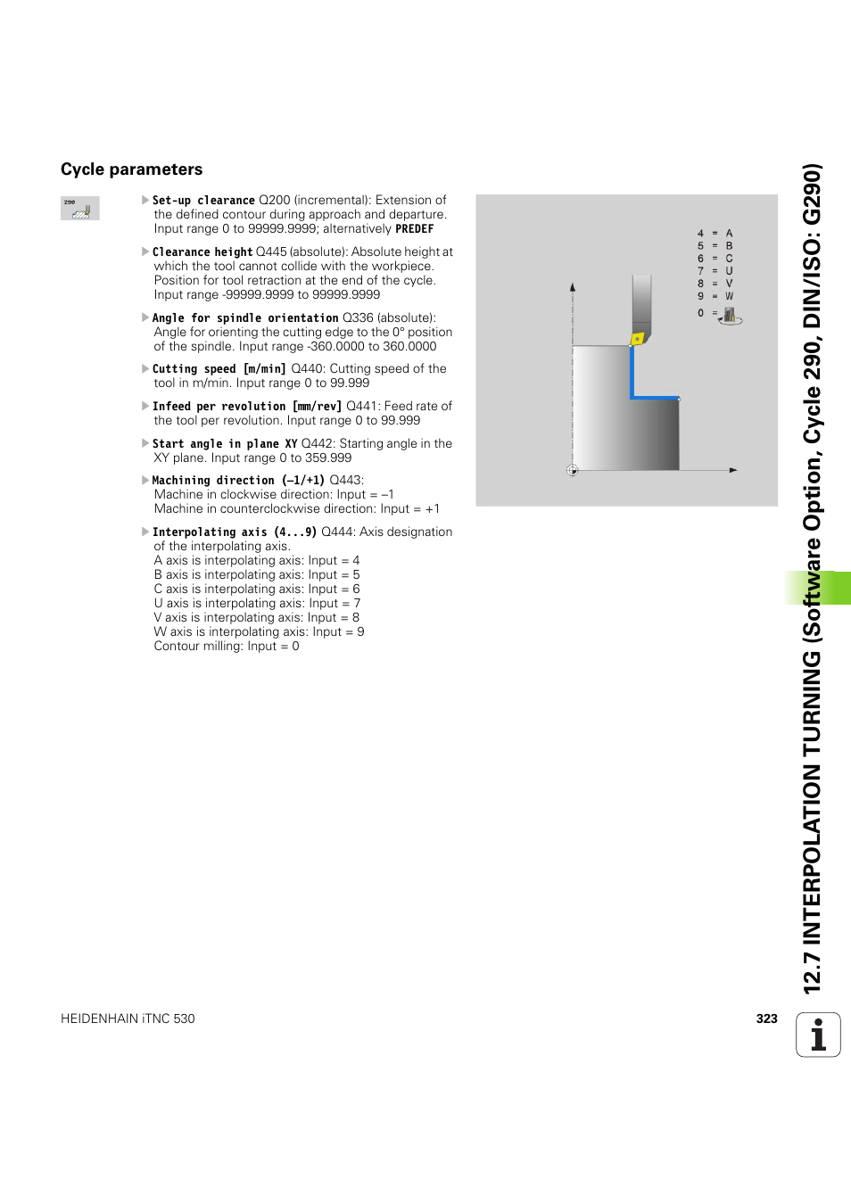 Cycle parameters | HEIDENHAIN iTNC 530 (60642x-04) Cycle programming User Manual | Page 323 / 529