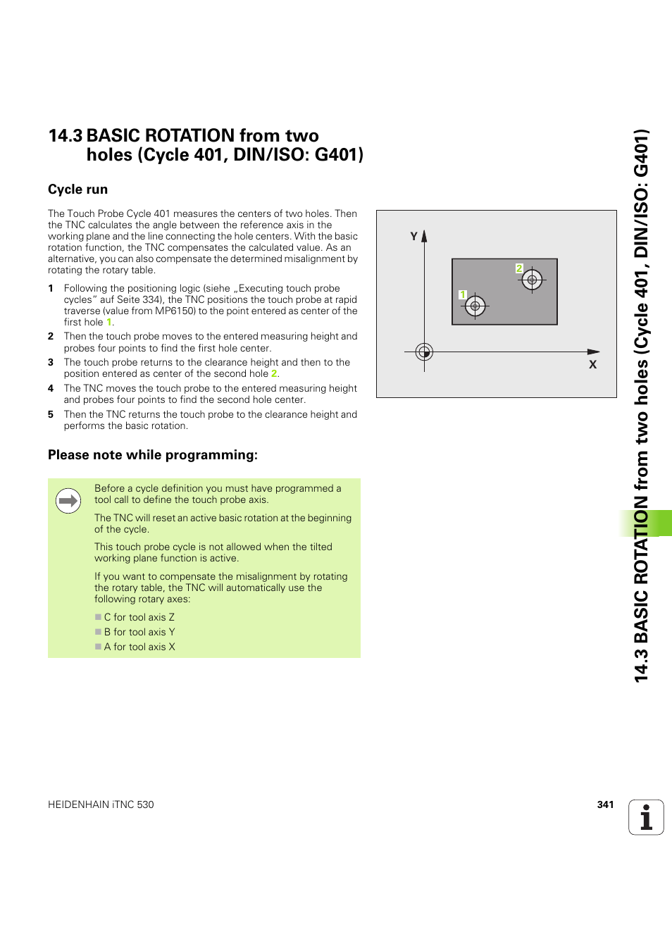 Cycle run, Please note while programming, Seite 341 | HEIDENHAIN iTNC 530 (60642x-04) Cycle programming User Manual | Page 341 / 529