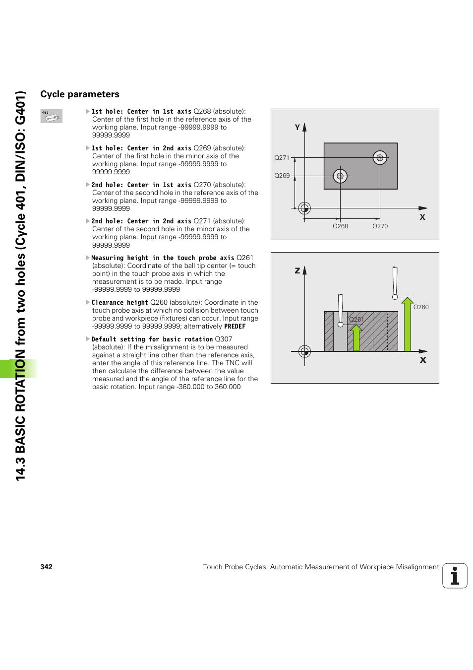 Cycle parameters | HEIDENHAIN iTNC 530 (60642x-04) Cycle programming User Manual | Page 342 / 529