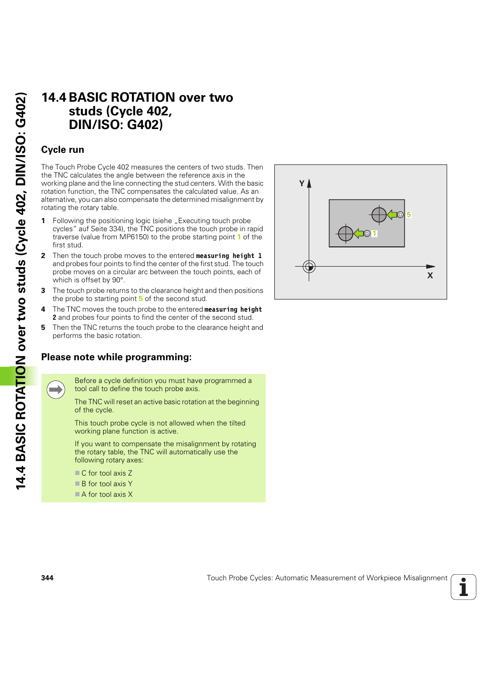 Cycle run, Please note while programming, Seite 344 | HEIDENHAIN iTNC 530 (60642x-04) Cycle programming User Manual | Page 344 / 529