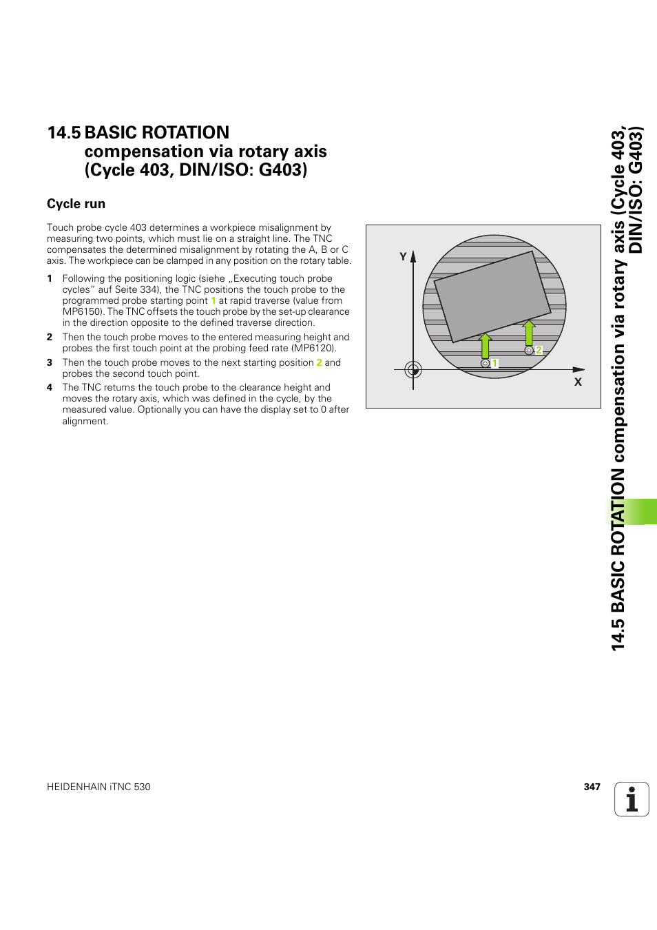 Cycle run, Seite 347 | HEIDENHAIN iTNC 530 (60642x-04) Cycle programming User Manual | Page 347 / 529