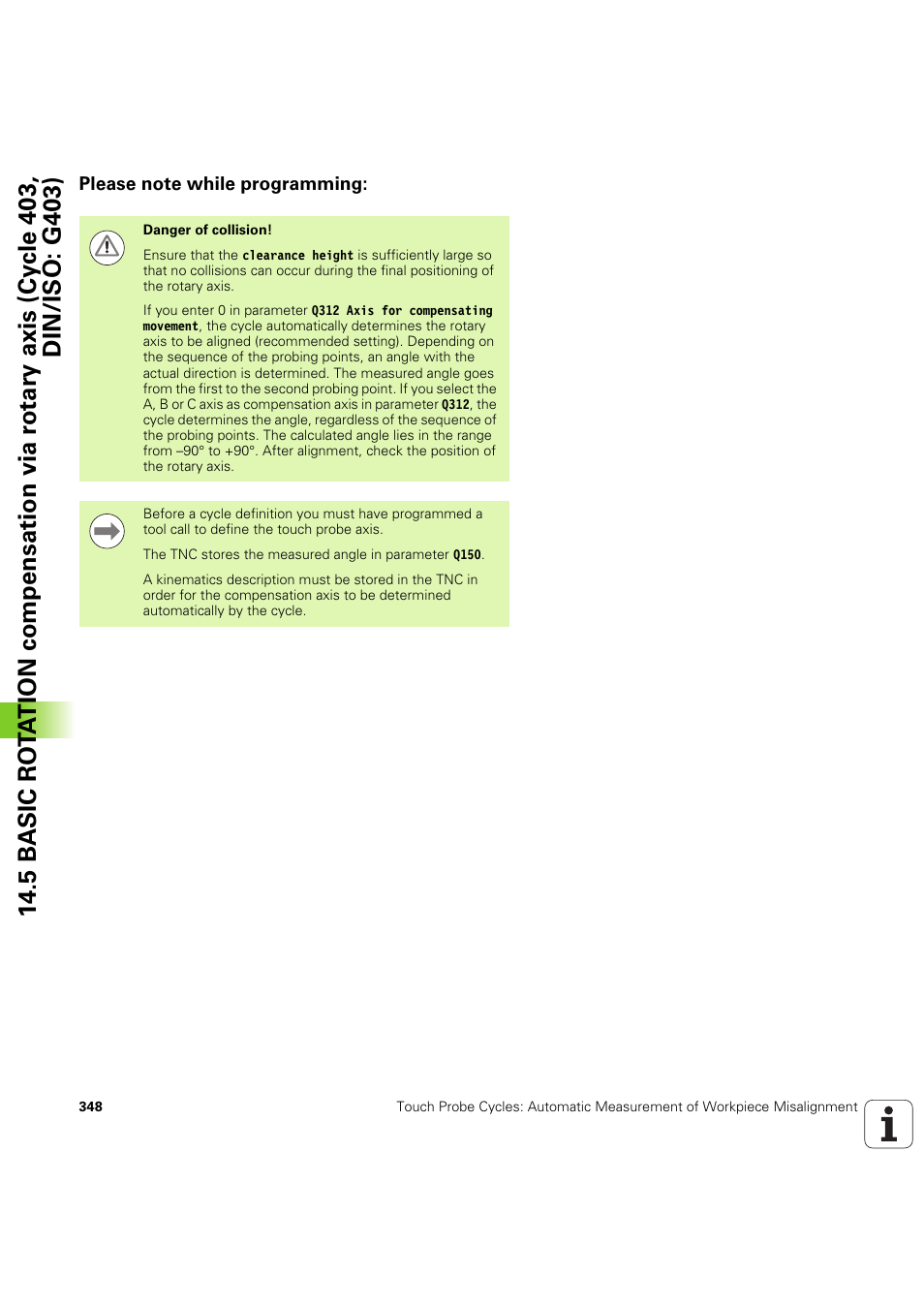 Please note while programming | HEIDENHAIN iTNC 530 (60642x-04) Cycle programming User Manual | Page 348 / 529