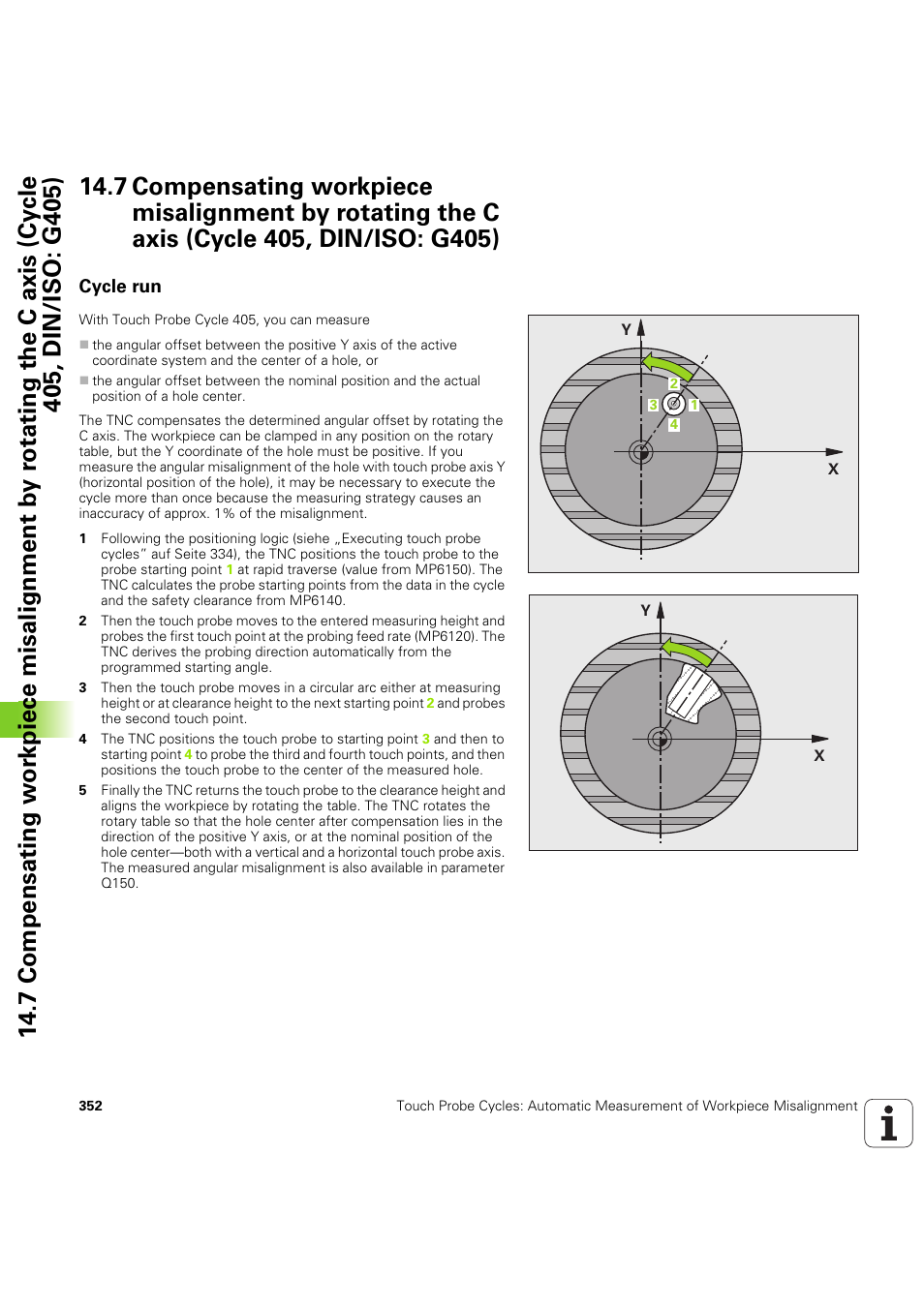 Cycle run, Seite 352 | HEIDENHAIN iTNC 530 (60642x-04) Cycle programming User Manual | Page 352 / 529