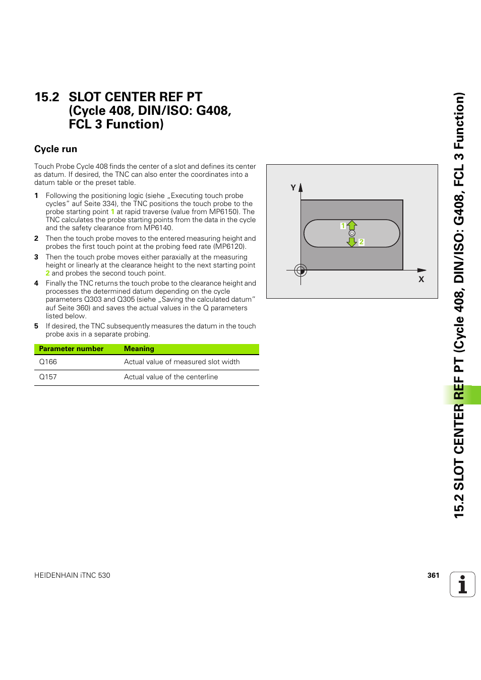 Cycle run, Seite 361 | HEIDENHAIN iTNC 530 (60642x-04) Cycle programming User Manual | Page 361 / 529