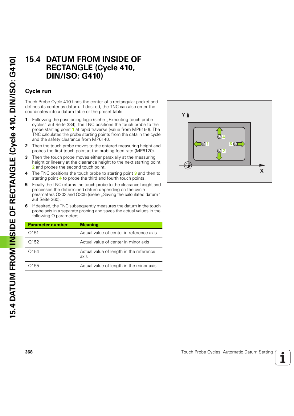 Cycle run, Seite 368 | HEIDENHAIN iTNC 530 (60642x-04) Cycle programming User Manual | Page 368 / 529