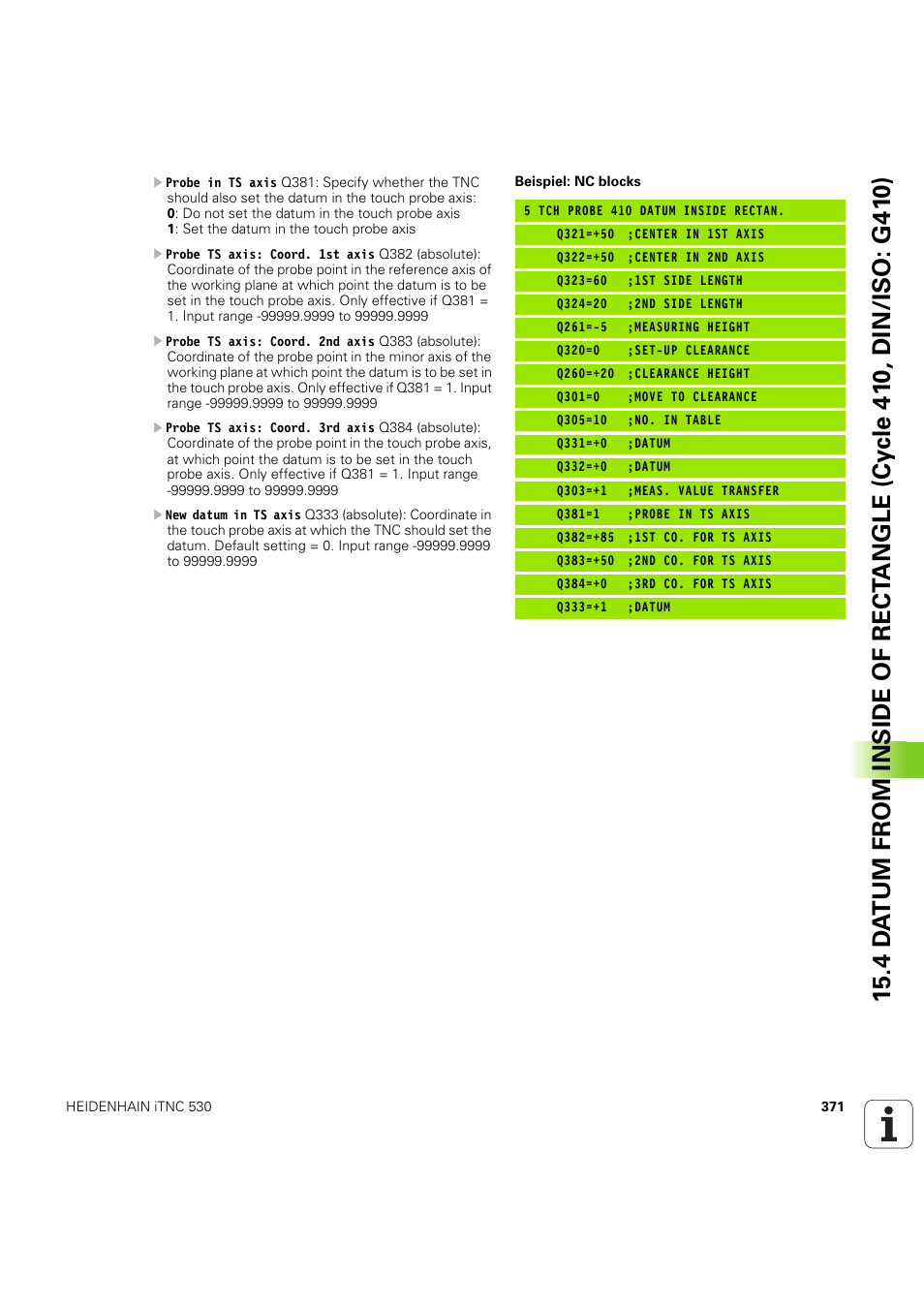 HEIDENHAIN iTNC 530 (60642x-04) Cycle programming User Manual | Page 371 / 529