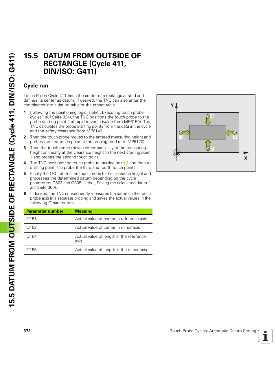 Cycle run, Seite 372 | HEIDENHAIN iTNC 530 (60642x-04) Cycle programming User Manual | Page 372 / 529