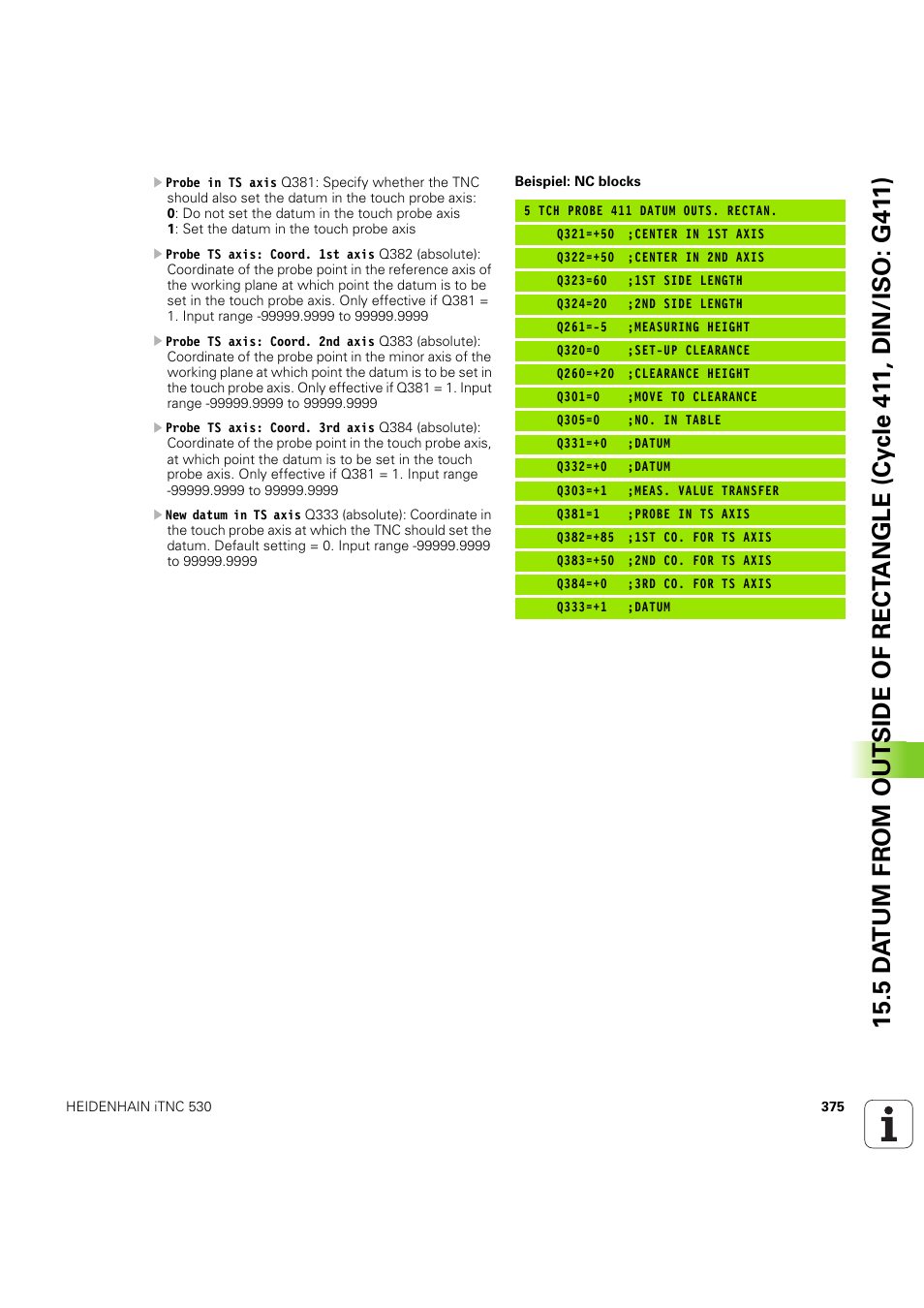 HEIDENHAIN iTNC 530 (60642x-04) Cycle programming User Manual | Page 375 / 529