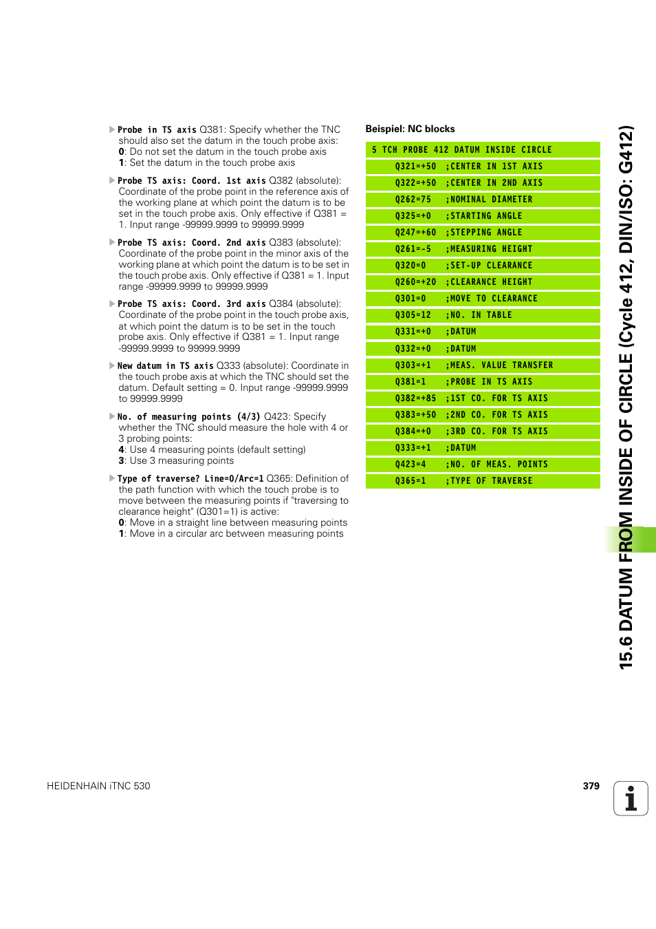 HEIDENHAIN iTNC 530 (60642x-04) Cycle programming User Manual | Page 379 / 529