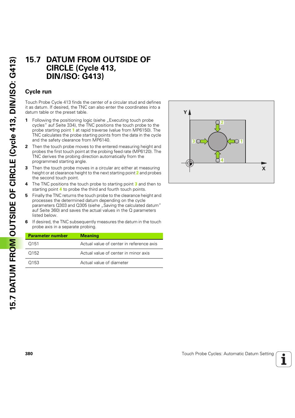 Cycle run, Seite 380 | HEIDENHAIN iTNC 530 (60642x-04) Cycle programming User Manual | Page 380 / 529