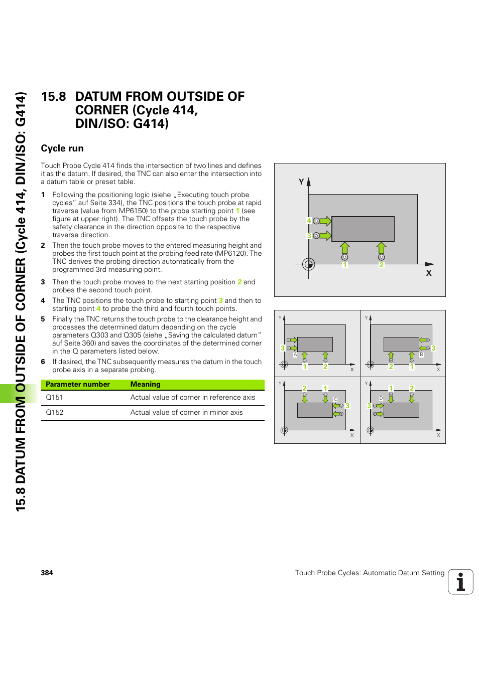 Cycle run, Seite 384 | HEIDENHAIN iTNC 530 (60642x-04) Cycle programming User Manual | Page 384 / 529