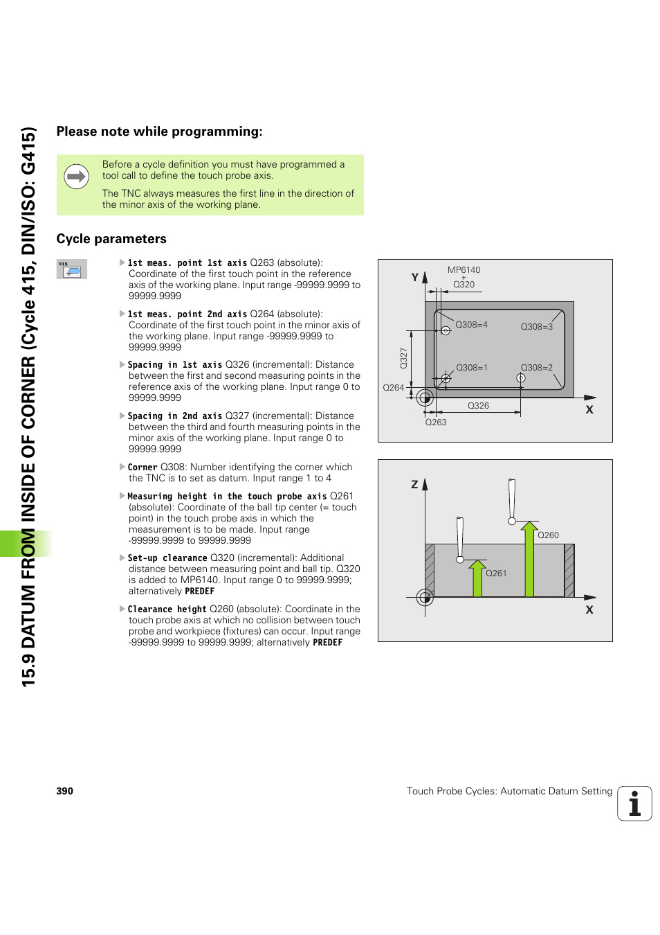 Please note while programming, Cycle parameters | HEIDENHAIN iTNC 530 (60642x-04) Cycle programming User Manual | Page 390 / 529
