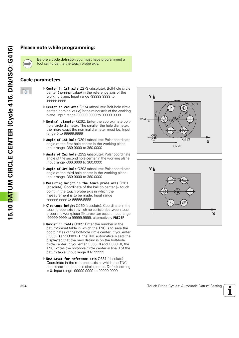 Please note while programming, Cycle parameters | HEIDENHAIN iTNC 530 (60642x-04) Cycle programming User Manual | Page 394 / 529