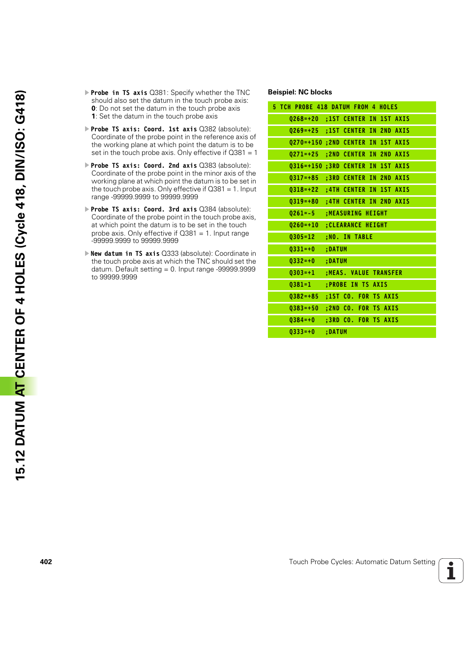 HEIDENHAIN iTNC 530 (60642x-04) Cycle programming User Manual | Page 402 / 529