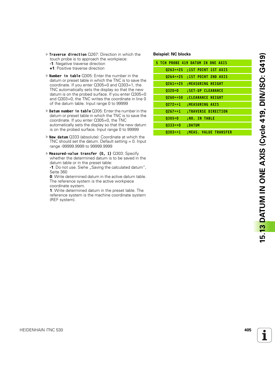 HEIDENHAIN iTNC 530 (60642x-04) Cycle programming User Manual | Page 405 / 529