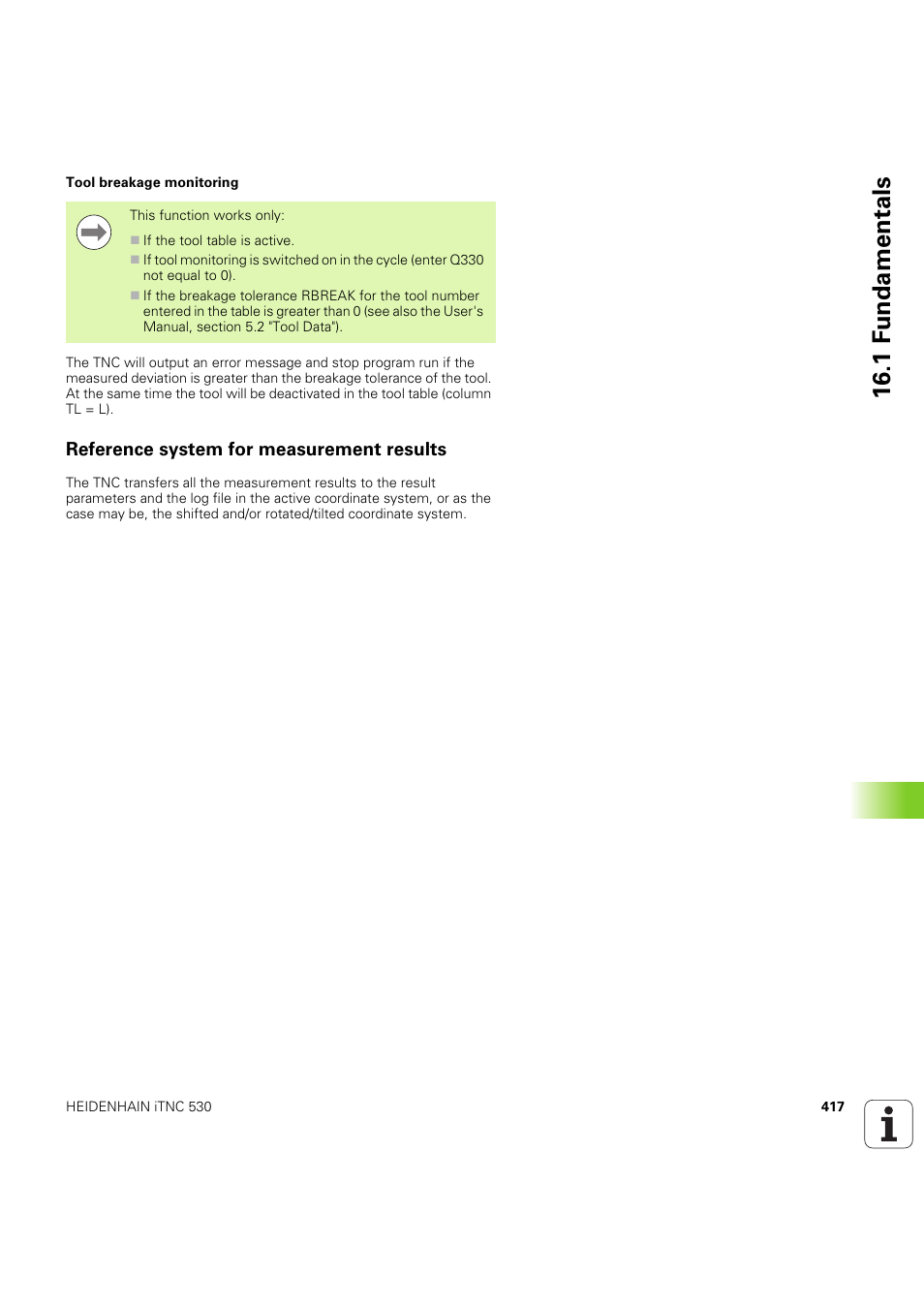 Reference system for measurement results, 1 f undamentals | HEIDENHAIN iTNC 530 (60642x-04) Cycle programming User Manual | Page 417 / 529