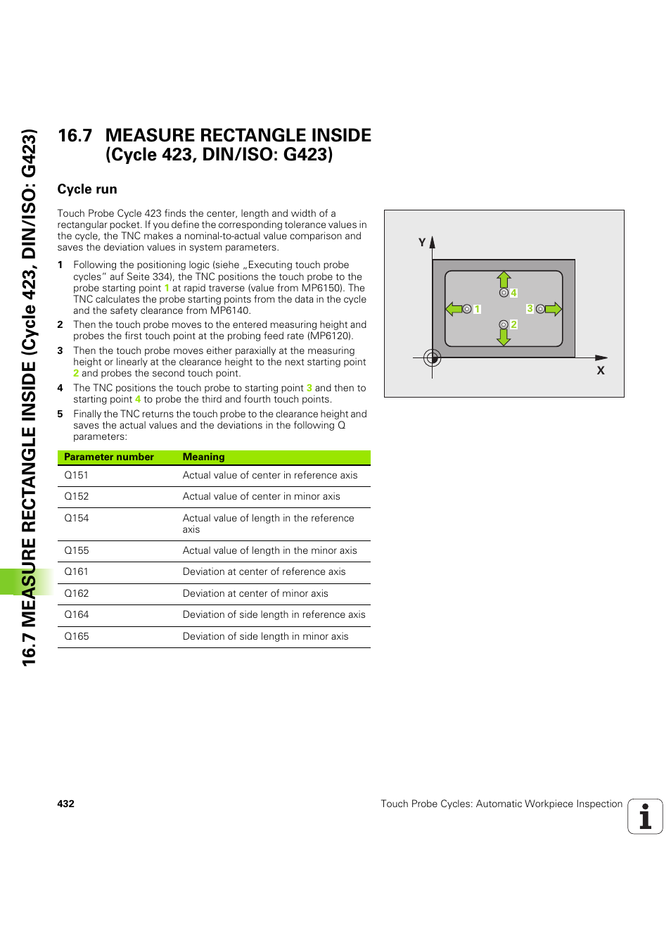 Cycle run, Seite 432 | HEIDENHAIN iTNC 530 (60642x-04) Cycle programming User Manual | Page 432 / 529