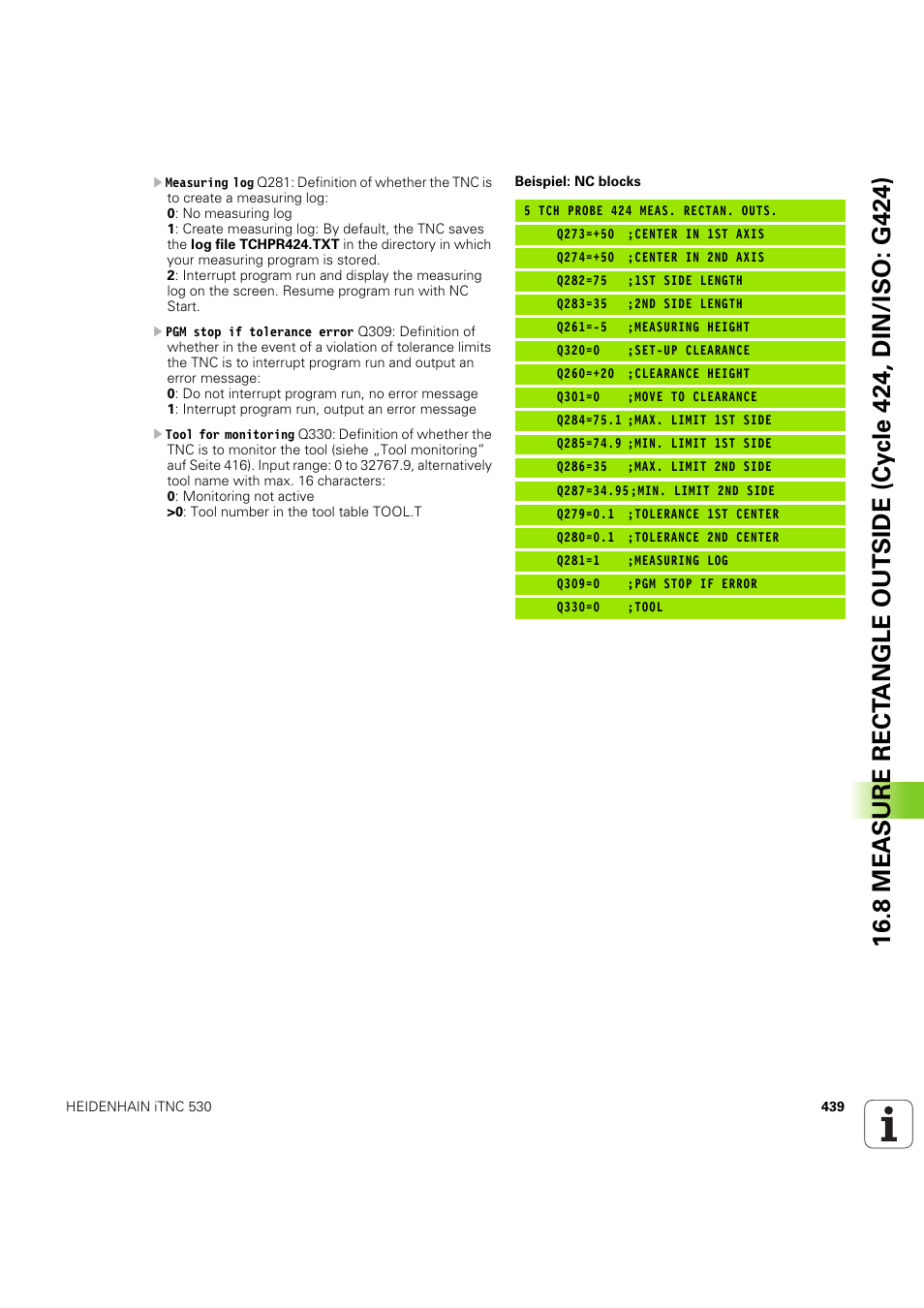 HEIDENHAIN iTNC 530 (60642x-04) Cycle programming User Manual | Page 439 / 529