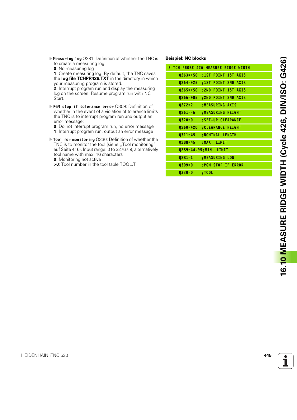 HEIDENHAIN iTNC 530 (60642x-04) Cycle programming User Manual | Page 445 / 529