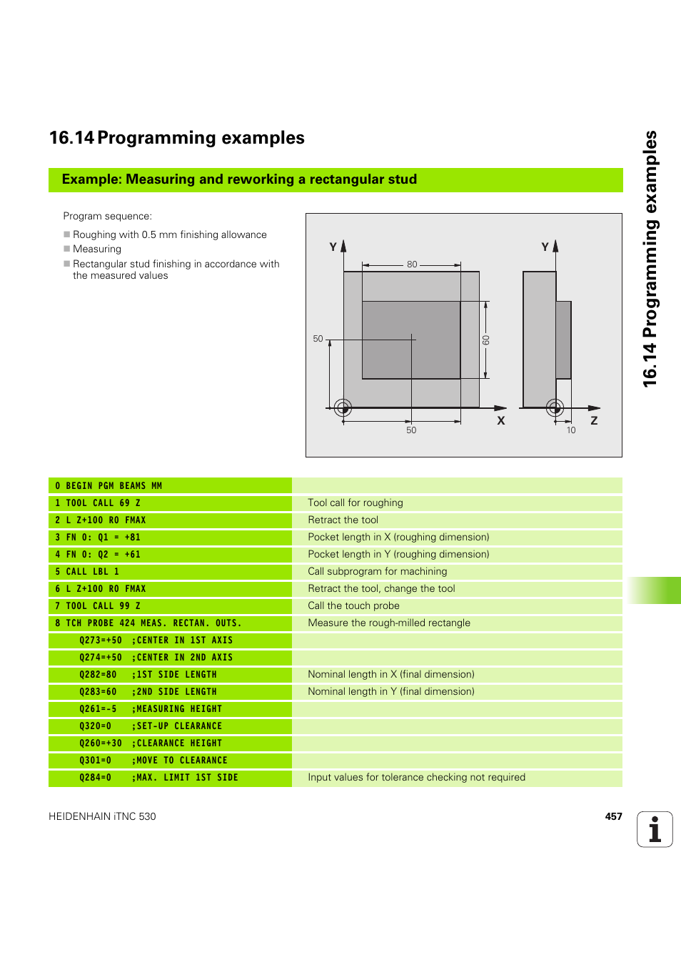 14 programming examples | HEIDENHAIN iTNC 530 (60642x-04) Cycle programming User Manual | Page 457 / 529