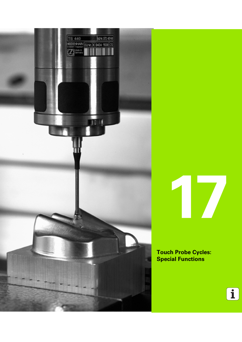 Touch probe cycles: special functions, 17 touch probe cycles: special functions | HEIDENHAIN iTNC 530 (60642x-04) Cycle programming User Manual | Page 461 / 529